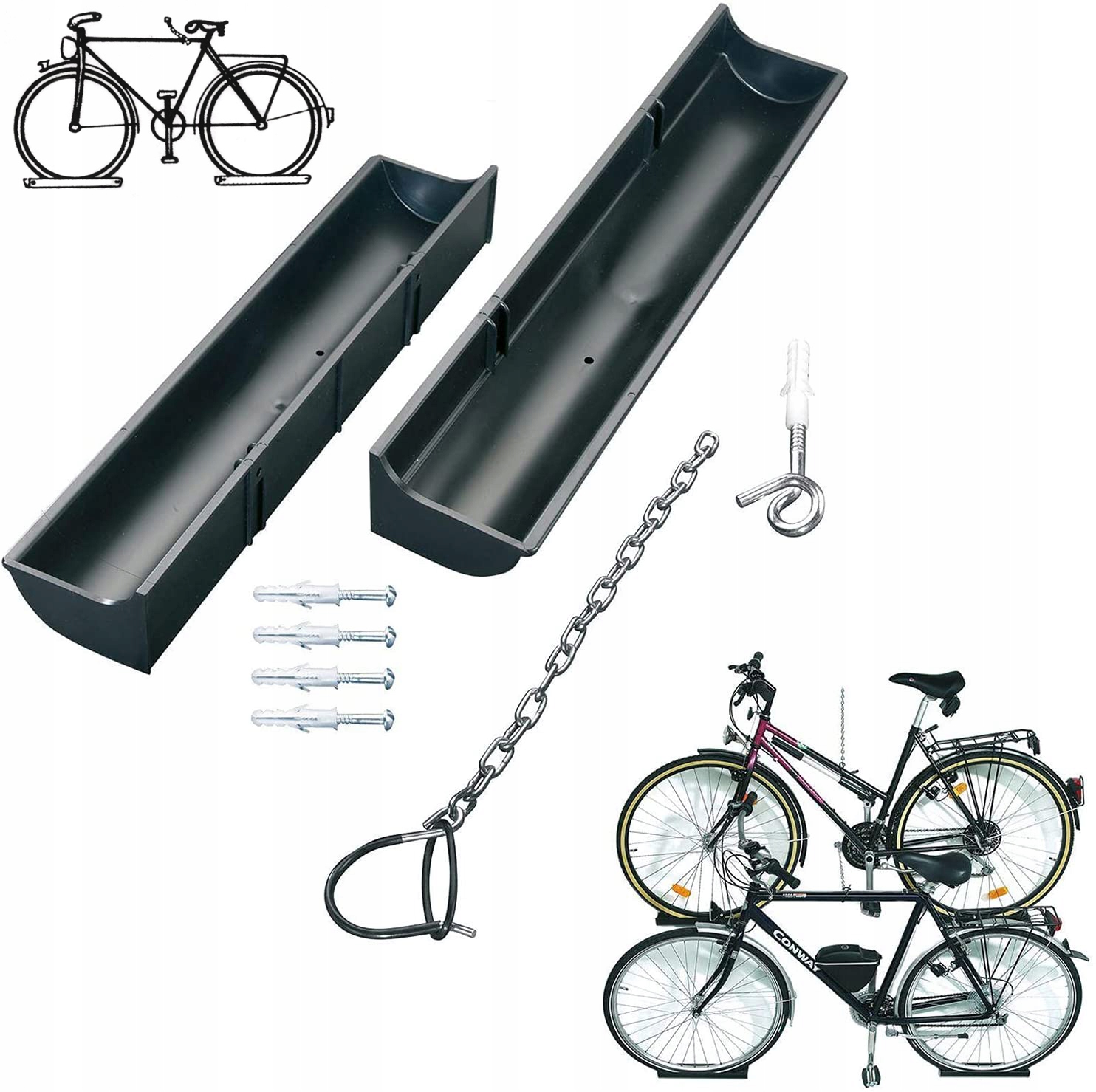 

Wieszak rowerowy Uchwyt hak Naścienny Gerda