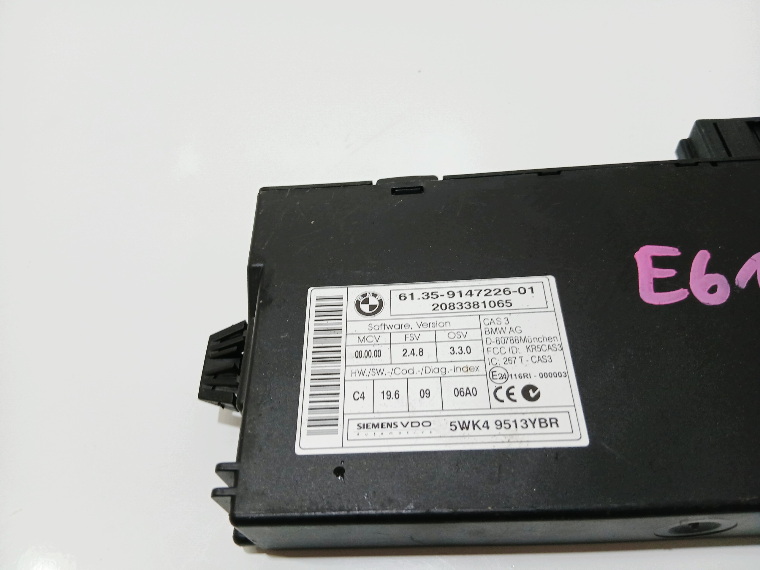 modul bedienteil CAS BMW E60 E90 E91 OE 9147226 (0001047)