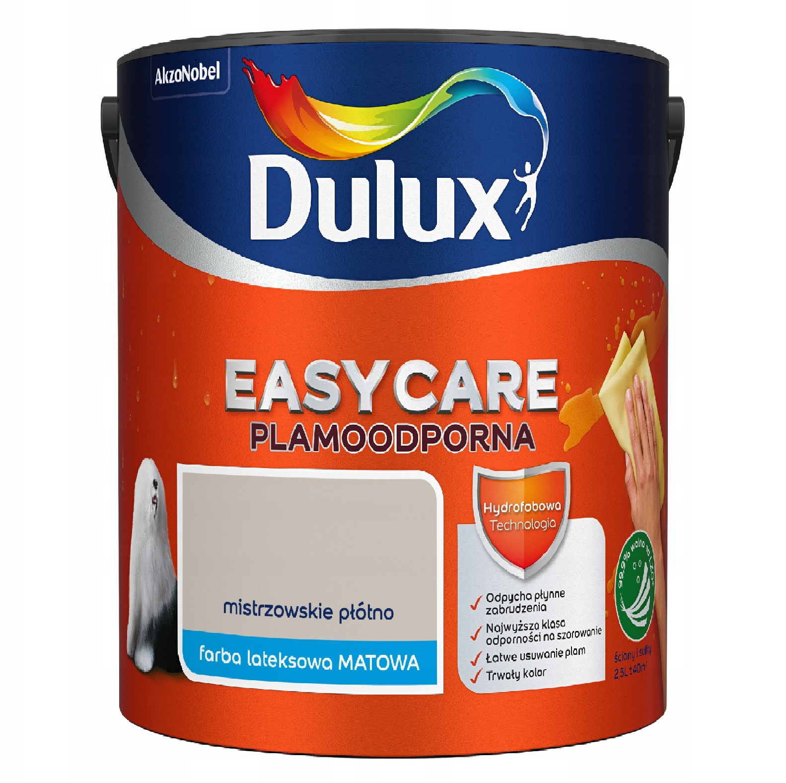 Dulux Easycare barva odolná proti skvrnám Mistrovské plátno 5L