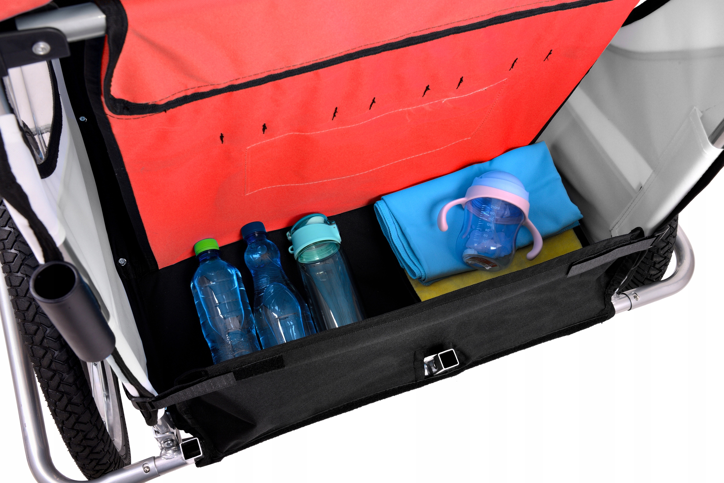 PRZYCZEPKA ROWEROWA 2-OSOBOWA SKŁADANA AMORTYZACJA JOGGER 3w1 GRATIS LEDY Liczba miejsc 2