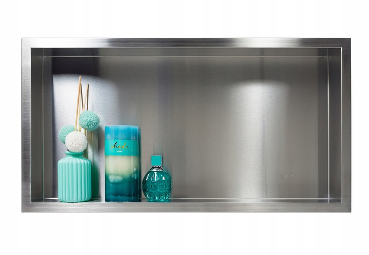 

Półka Ścienna Wnękowa Łazienkowa Stal Nierdzewna