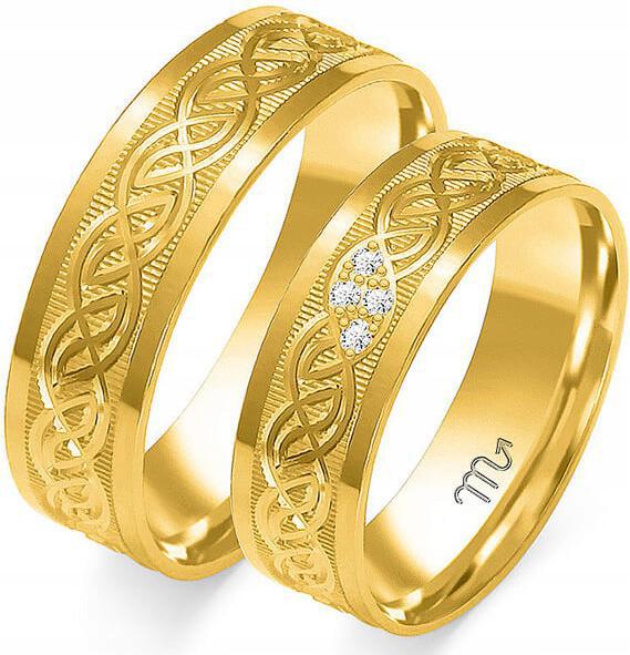 Zlatý snubní prsten moderní 585 r 26 27 28 svatební dámský pánský 14k