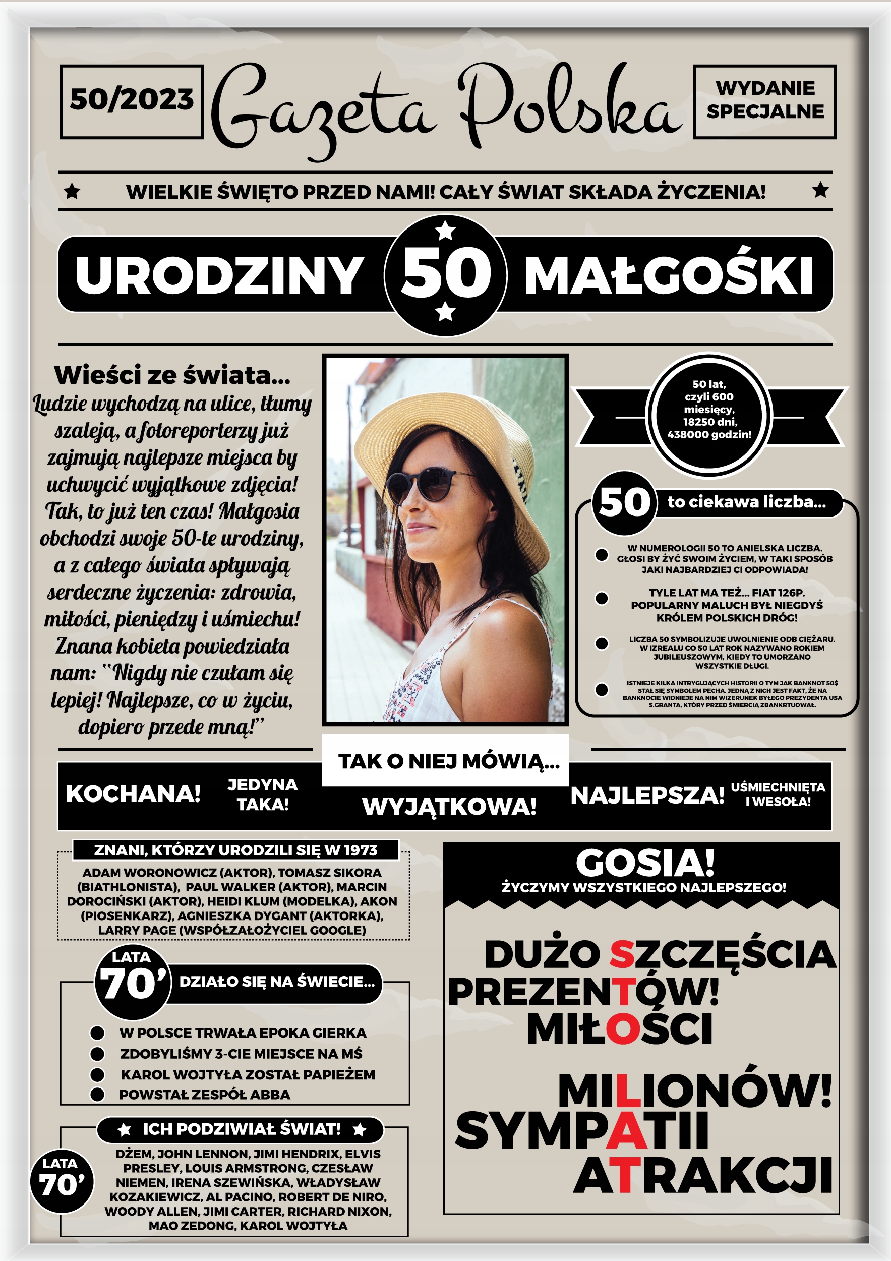 

50 Urodziny Dla Niej Gazeta Upominek