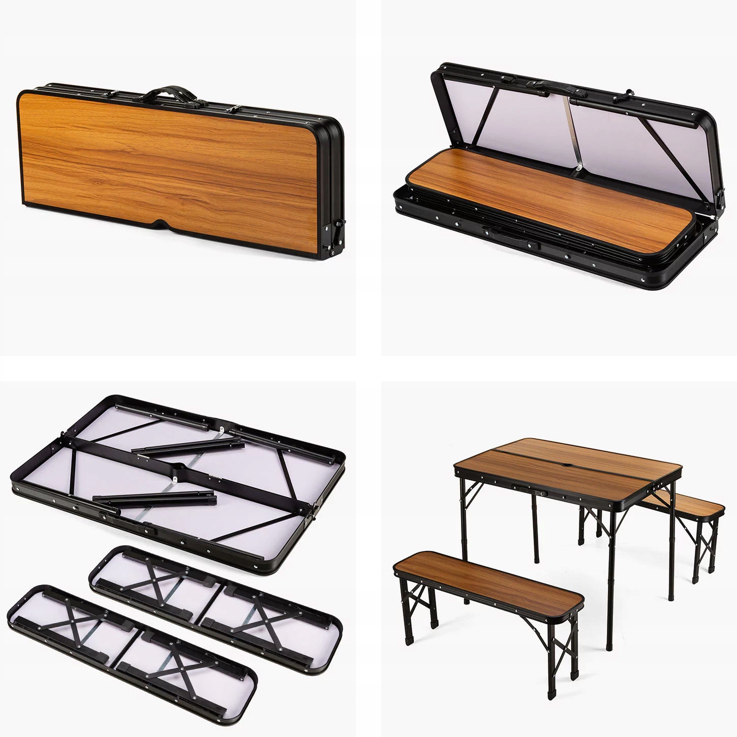 Zestaw turystyczny stół + 2 ławki Outtec Szerokość produktu 60 cm