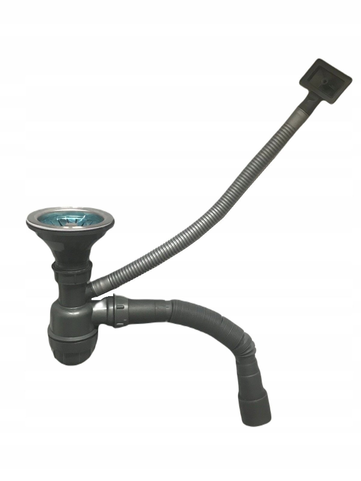 Syfon do zlewu jednokomorowego ODPŁYW z przelewem butelkowy 90mm z sitkiem