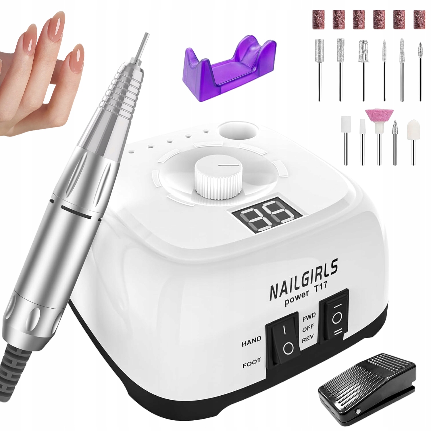 Pilník Regulovatelná Rychlost Výkonný Motor S Pedálem