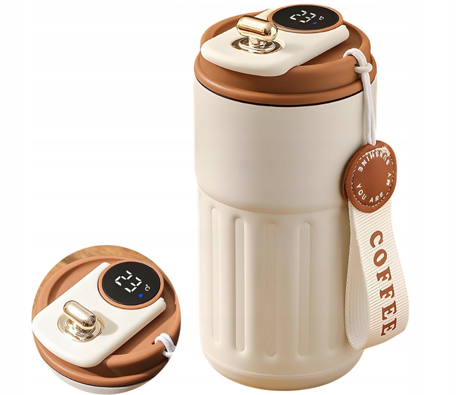 KUBEK TERMICZNY TERMOS Z USTNIKIEM 450ML WYŚWIETLACZ LCD SZCZELNY NA KAWĘ Kod producenta MK PRO 100