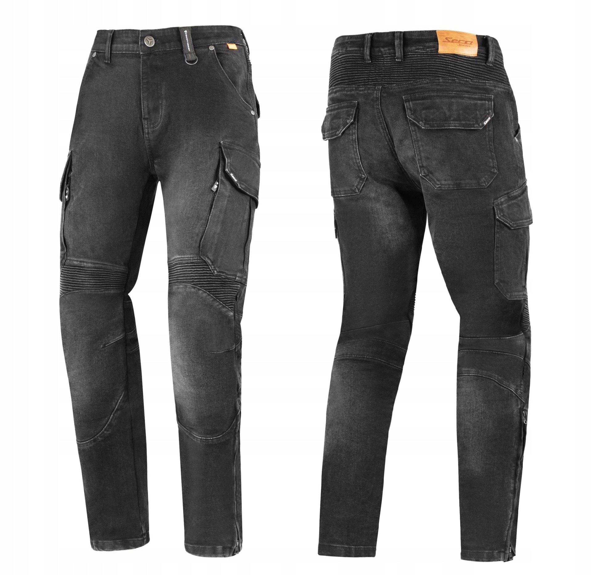 Seca Square II Black pánske motocyklové džínsy čierne 38