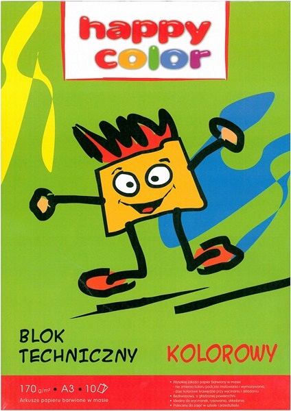 HAPPY COLOR BLOK TECHNICZNY A3 10ARK KOL