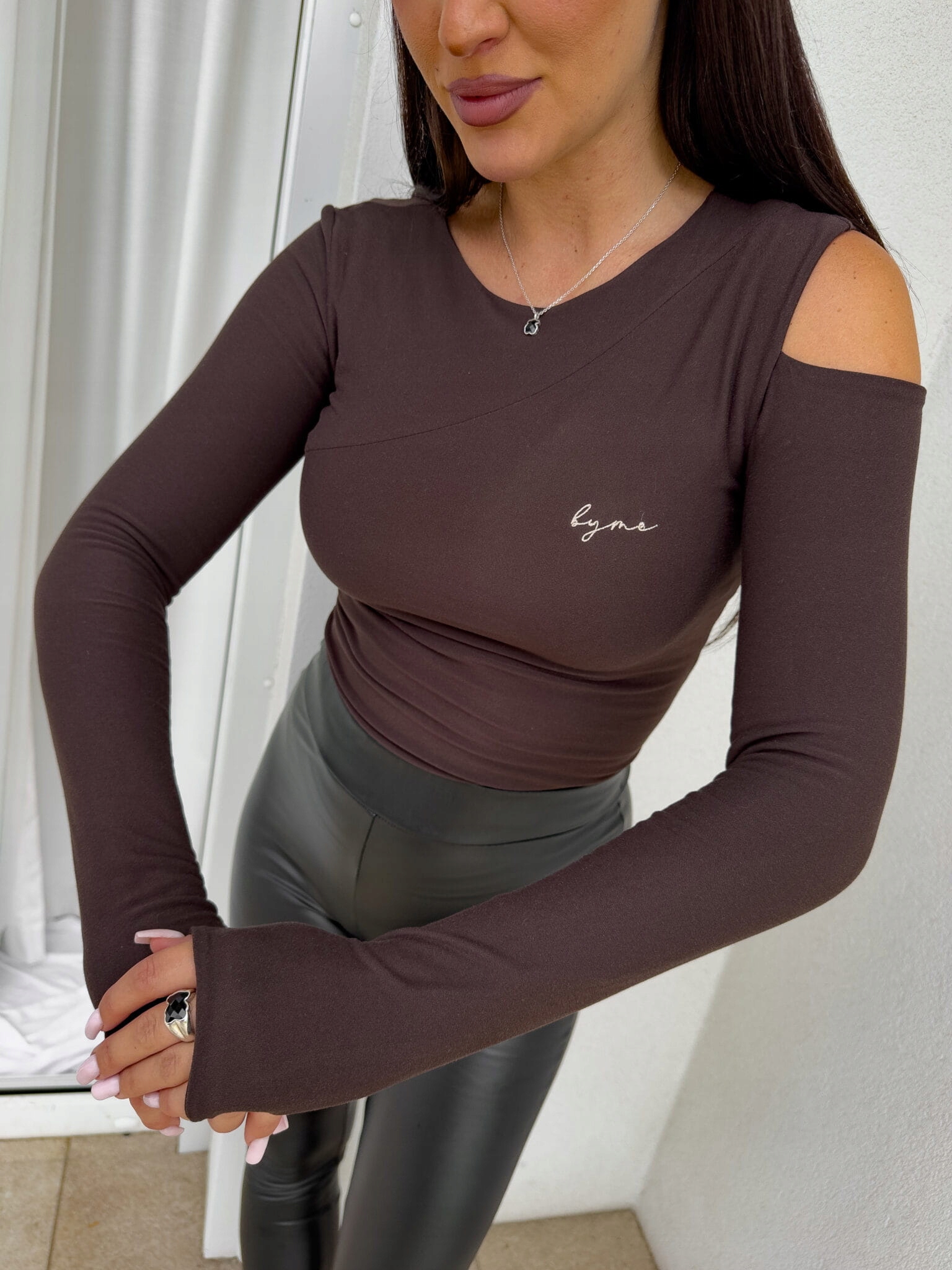 BLUZKA BY ME MORENITA CZEKOLADOWA [Rozmiar XS]