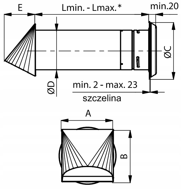 Nawietrzak okrągły anemostat, filtr NO110A-CC EAN (GTIN) 5907587911505