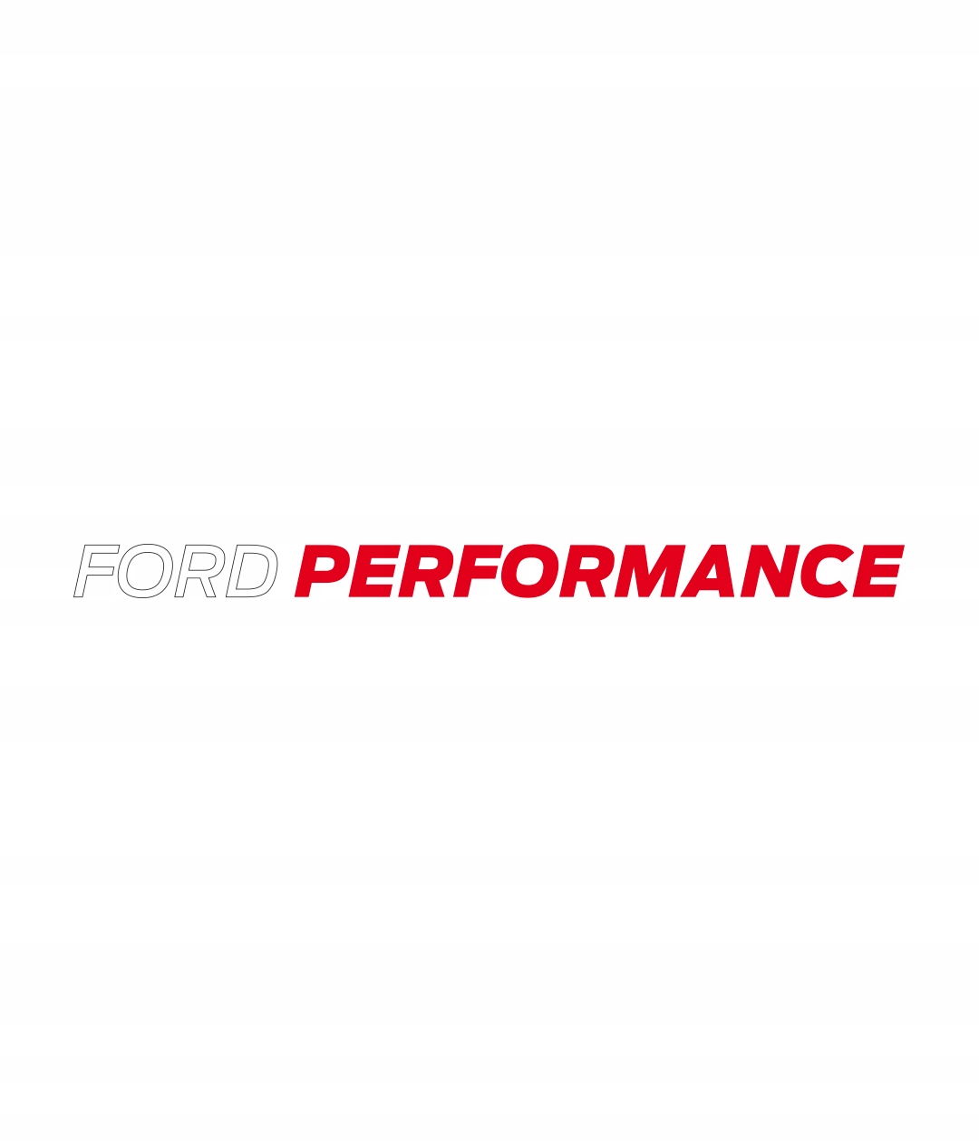 Naklejka Ford Performance auto biała+czerwona 55