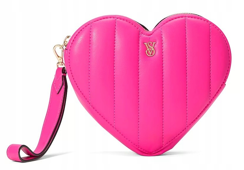 Mini kabelka na zápěstí Victoria's Secret růžové srdce