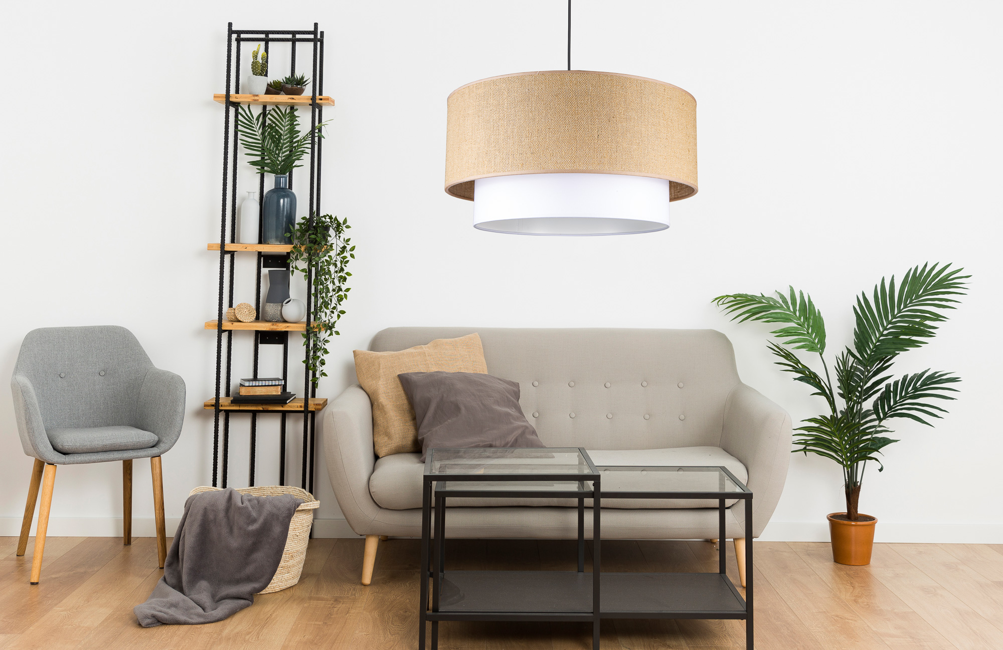 LAMPA WISZĄCA SUFITOWA ŻYRANDOL ABAŻUR NOWOCZESNA Kod producenta BOHO/45/2