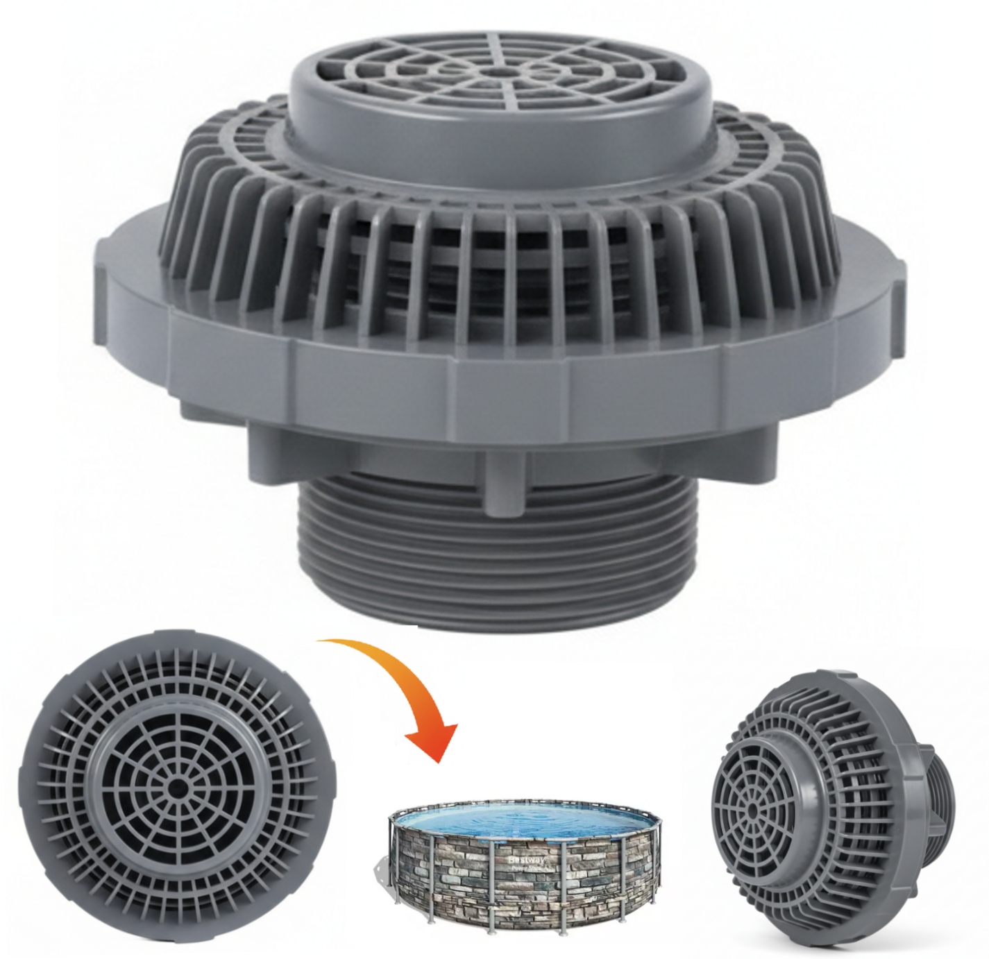 Ochranný kryt odtokového sítka na otvor do bazénu Bestway 56886