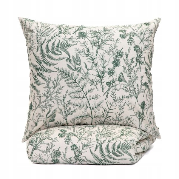 Pościel Liliane z mikrofibry w liście 220x200 2*70x80 cm Homla