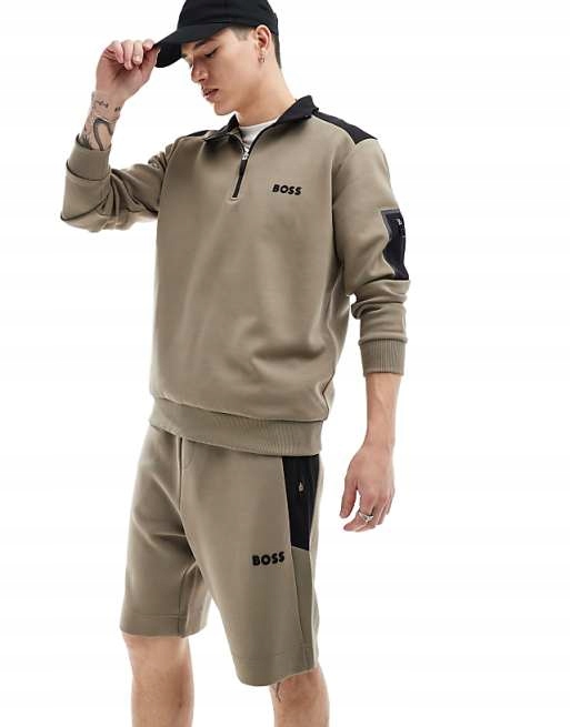 Kraťasy teplákové Headlo béžové Boss M