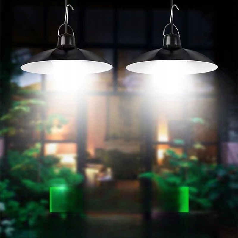 PODWÓJNA LAMPA SOLARNA LED OSOBNY PANEL ŻYRANDOL Kolor czarny