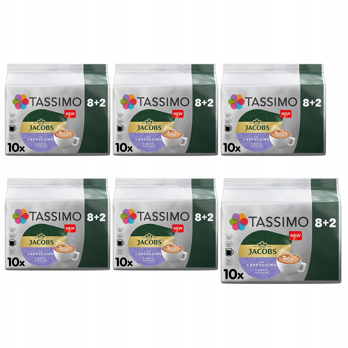 Kapsułki Tassimo Cappuccino Choco 6 x 10 kapsułek [60 kaw] 5+1 Gratis!