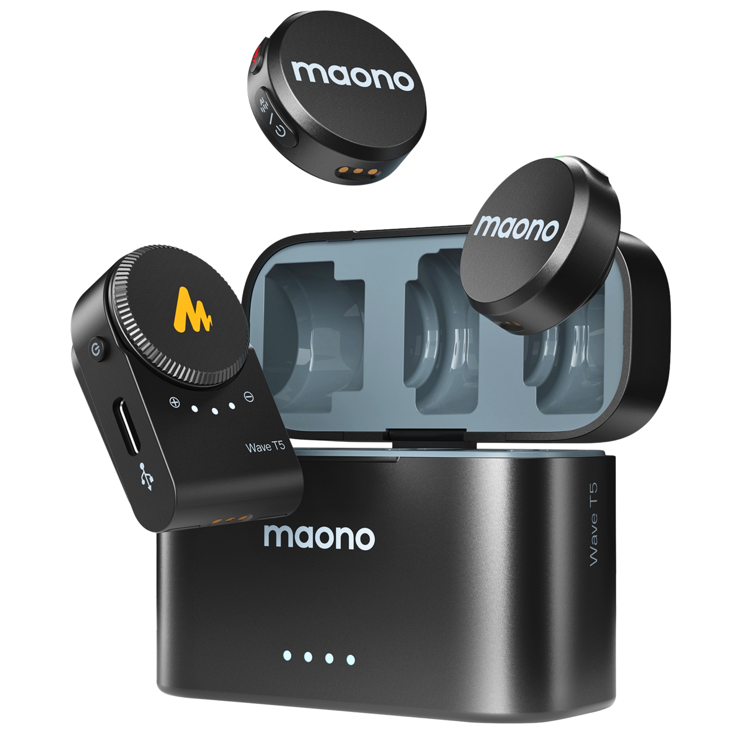 Maono WM650 A2 Mikrofon Bezprzewodowy 2Tx Kamera Usb-c Lightning 24bit