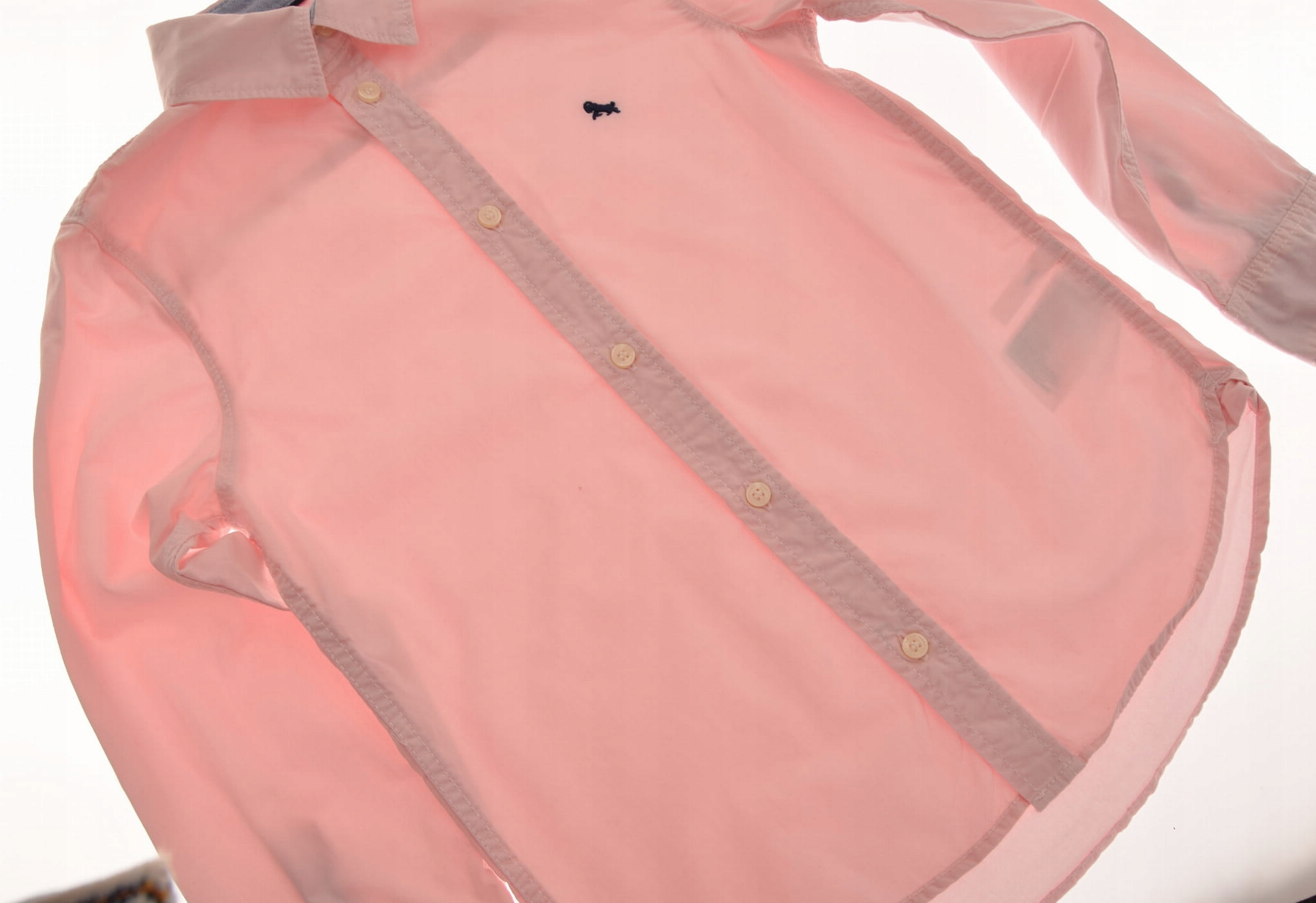 H&M koszula chłopięca elegancka Różowa 128 Rękaw długi rękaw