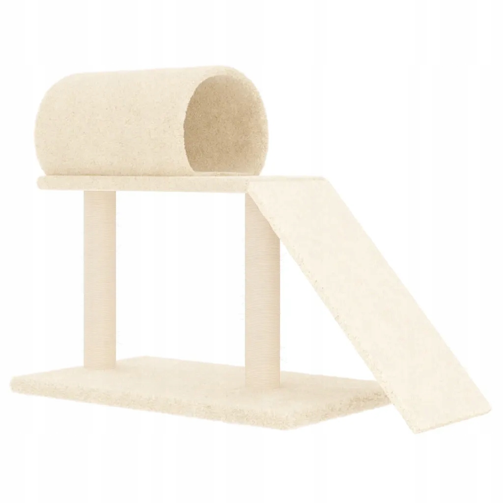 Levně Klasické Škrabadlo pro kočky 81x35x55,5 cm Krémové