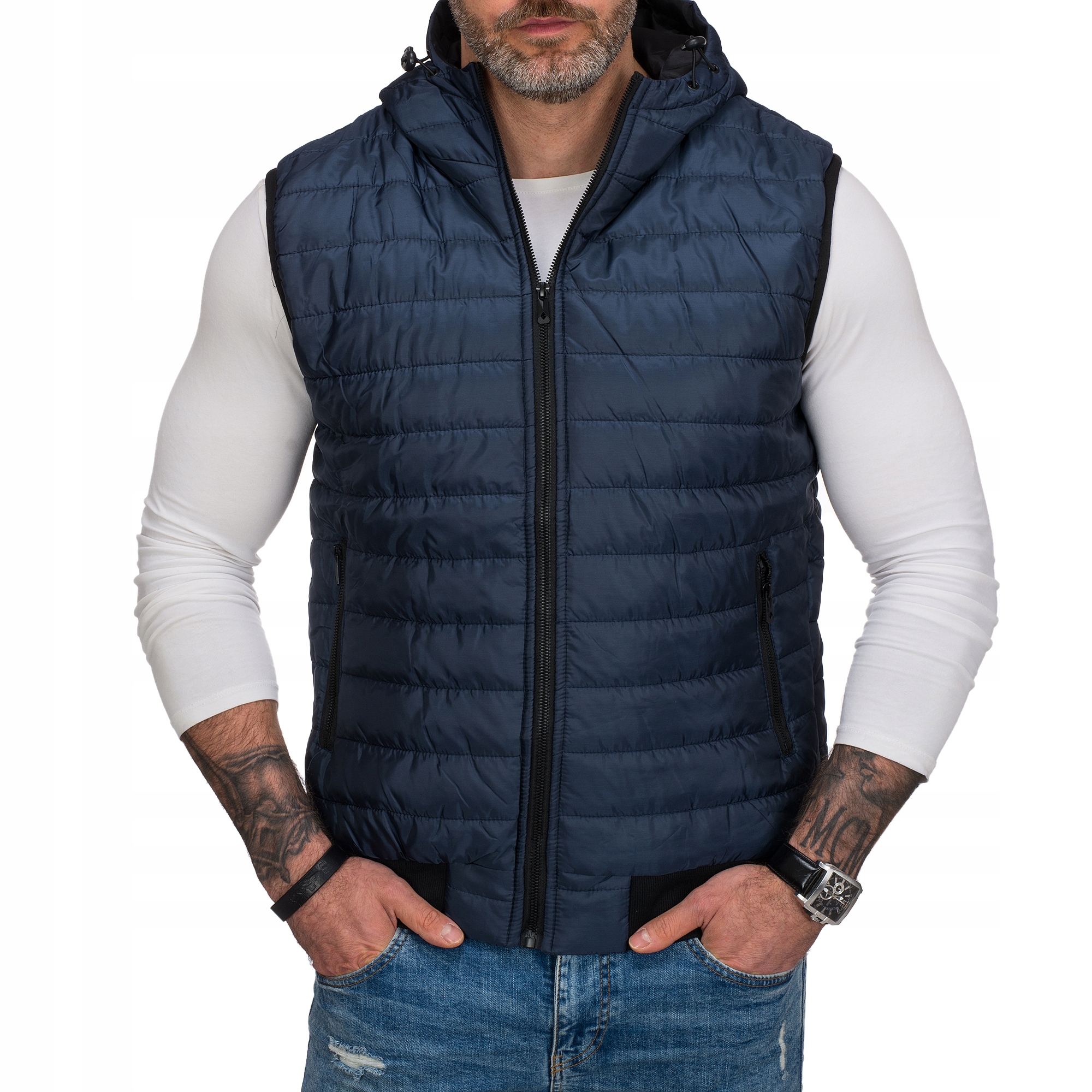 BZ88 r. XXL MĘSKI BEZRĘKAWNIK PRZEJSCIOWY PIKOWANY