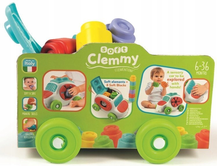 CLEMENTONI Klocki Clemmy Autko Sorter 17315 Liczba elementów 8 szt.