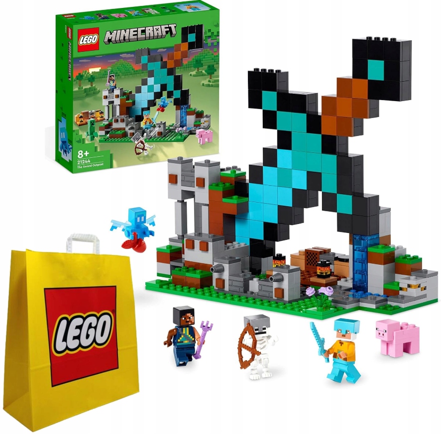 Lego Minecraft Bastion Meč 21244 velká lego taška