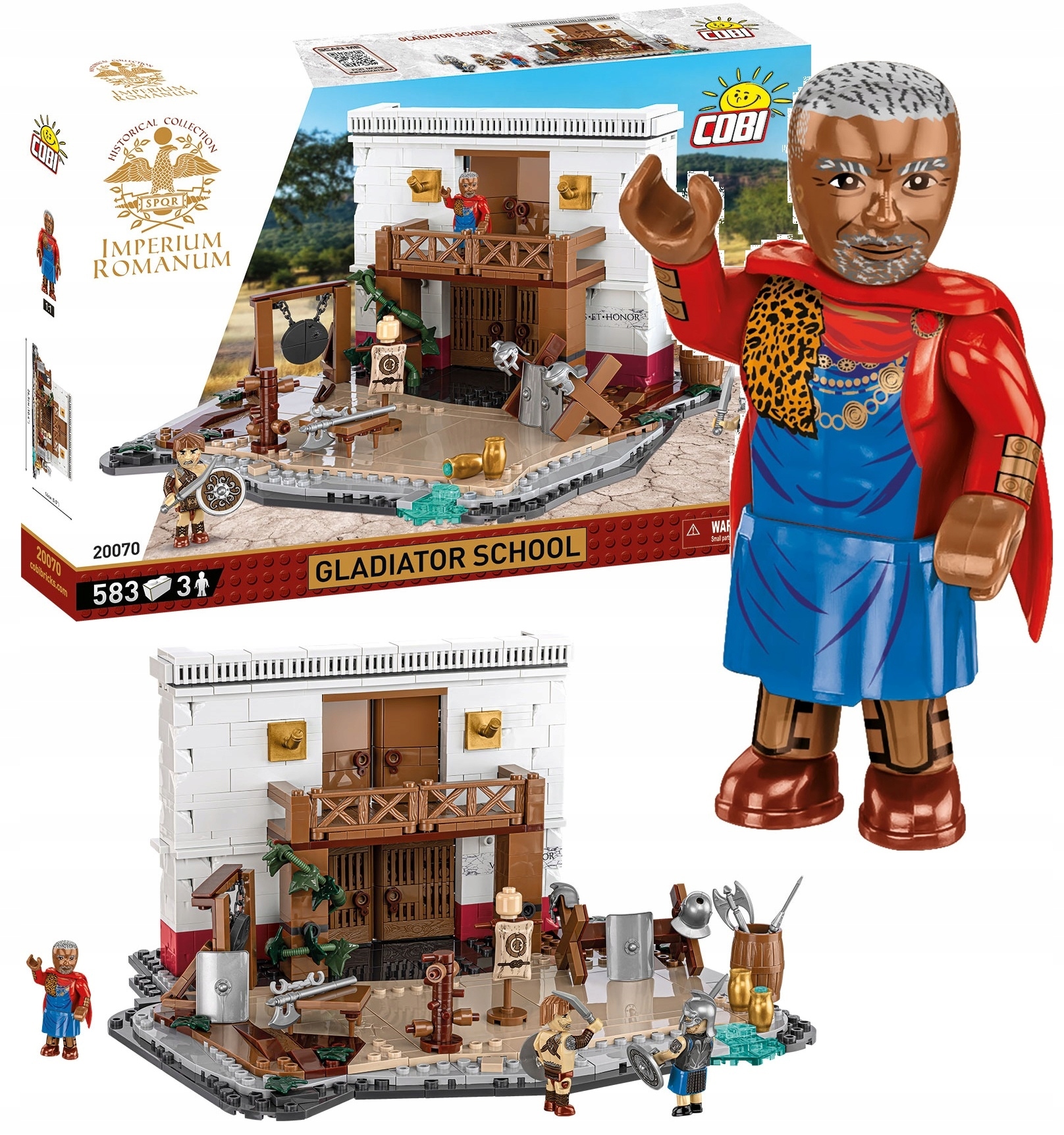 Klocki Cobi 20070 Szkoła Gladiatorów figurki gladiatorów i Lanisty!!!