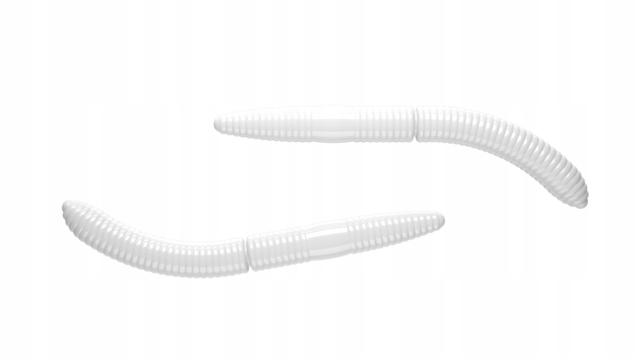 LIBRA LURES FATTY D'WORM 65MM WHITE BEZ ZAPACHU
