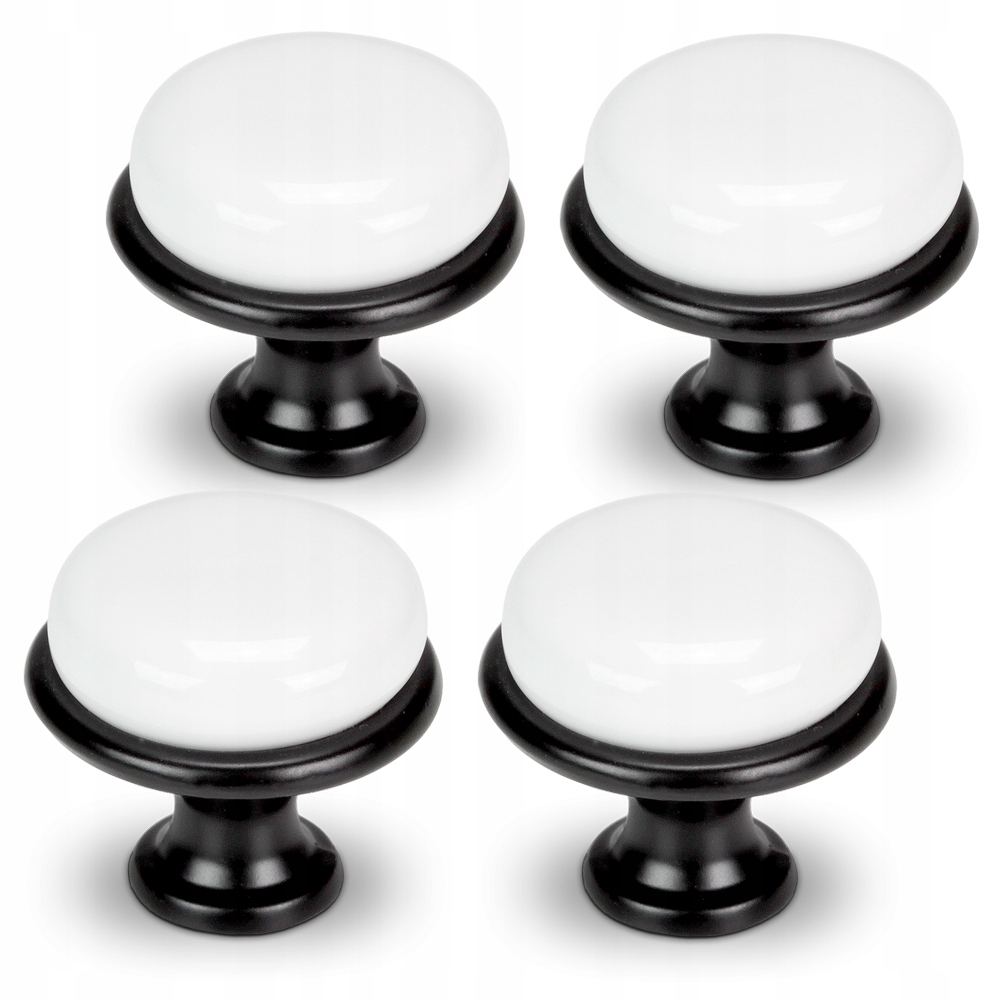 

4x Gałka Meblowa Gałka Do Szafki Porcelana Retro