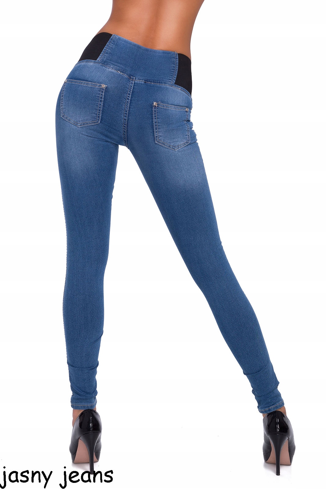 557__roz._S__WYSZCZUPLAJĄCE SPODNIE JEANS,SLIM Kolor niebieski