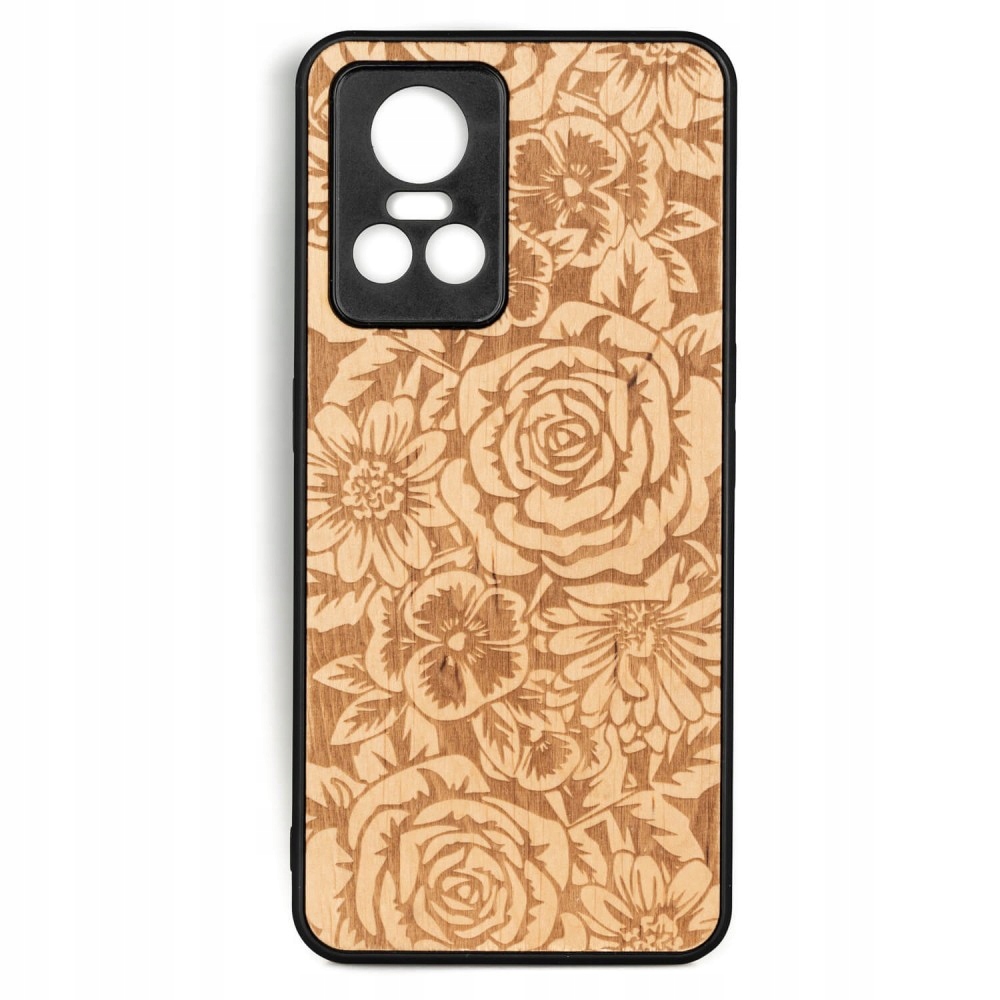 Drewniane Etui Bewood Realme Gt Neo 3 Róże Aniegre