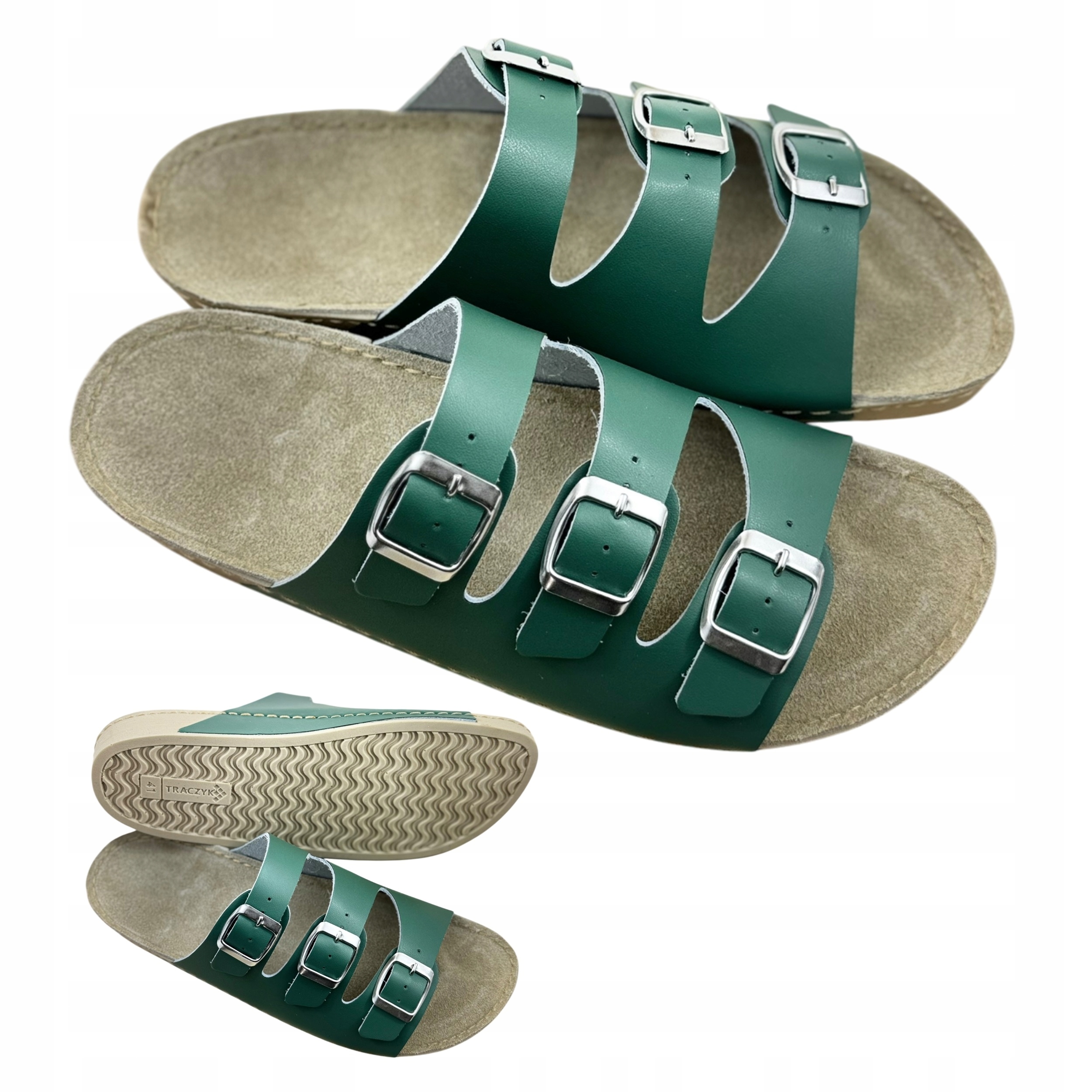 Anatomické Nazouváky Kožené Nastavitelné Zelené Profilované Výrobce vel.41