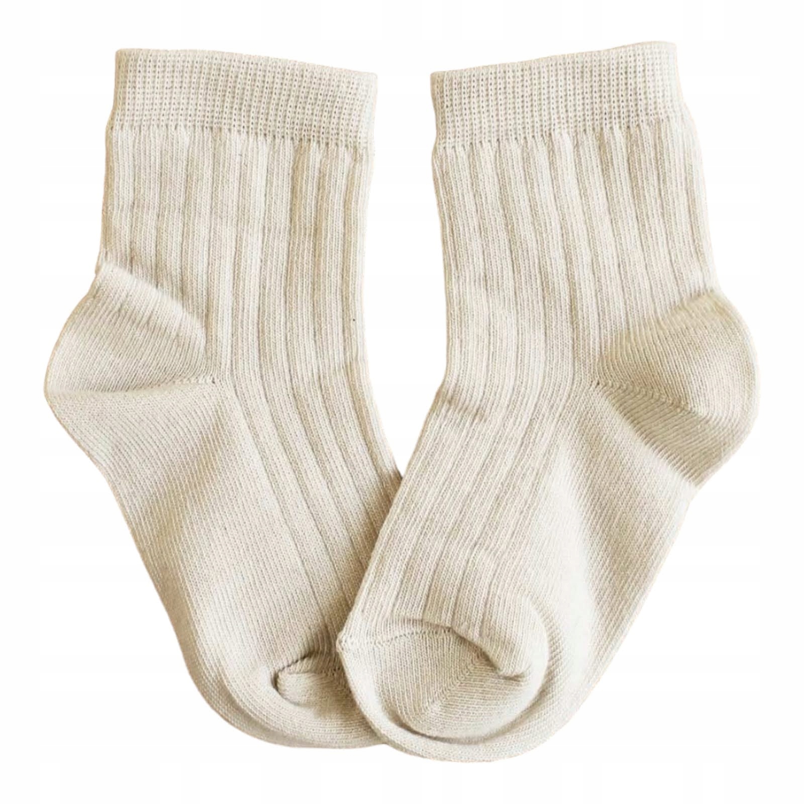 Skarpetki niemowlęce 6m+ beżowy kolor skarpety dla noworodka