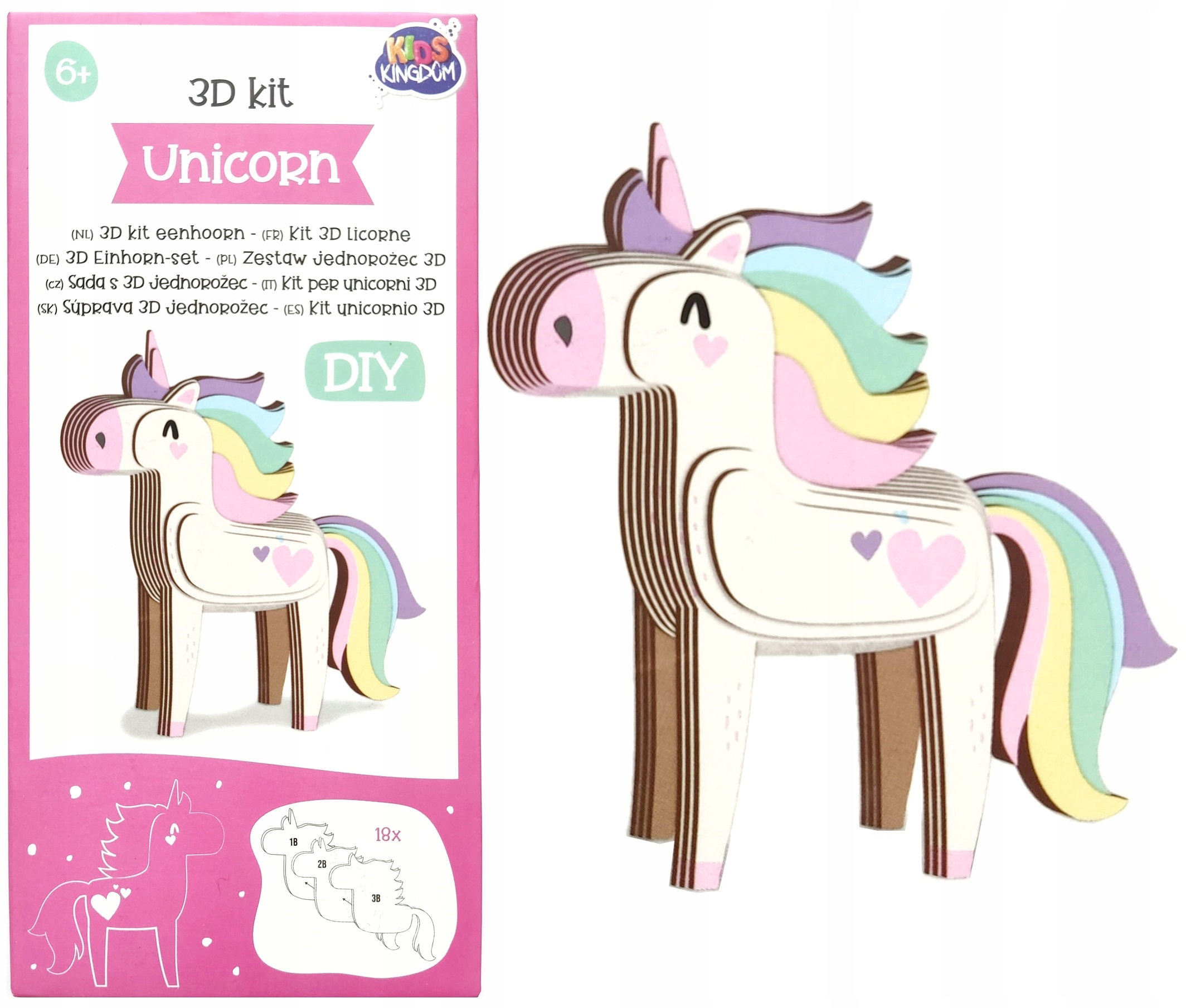 

Puzzle 3D Jednorożec Układanka Model Diy Unicorn