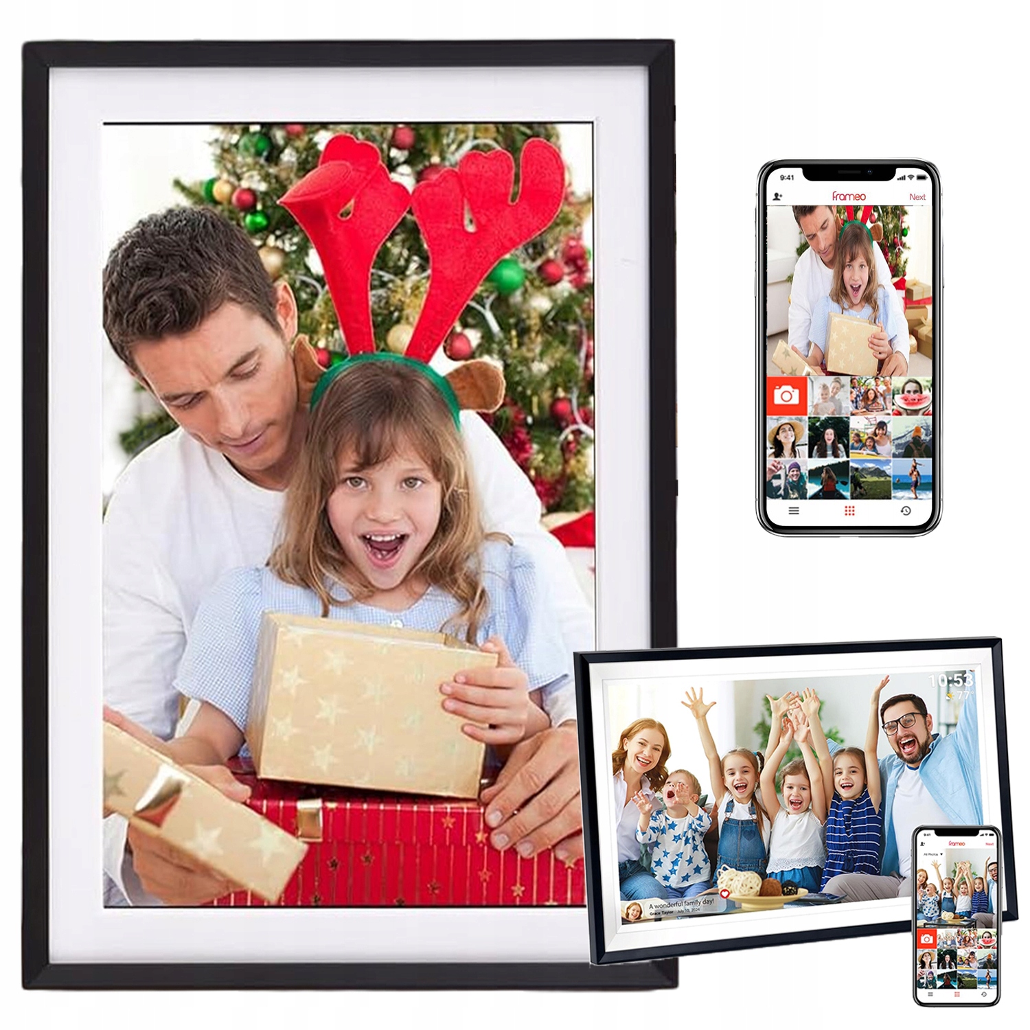 Fotorámeček Digitální Foto Rámeček Dotykový Fotografie Videa 15,6" 32GB Wifi