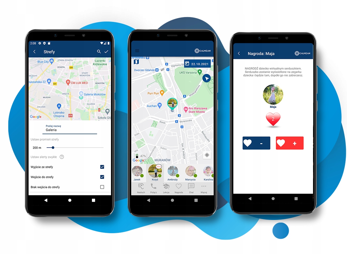 SMARTWATCH DLA DZIECI CALMEAN ACTIVE GPS IP67 SIM Obsługa ładowania bezprzewodowego nie