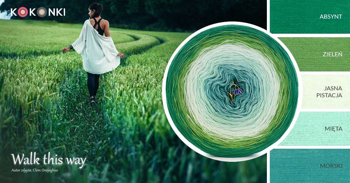 Příze Kokonek Classic B199 Walk this way 1500 m Bavlna Akryl