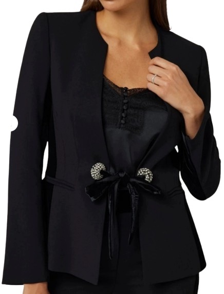 Guess Marciano Marynarka Damska Czarna Wiązana r.38