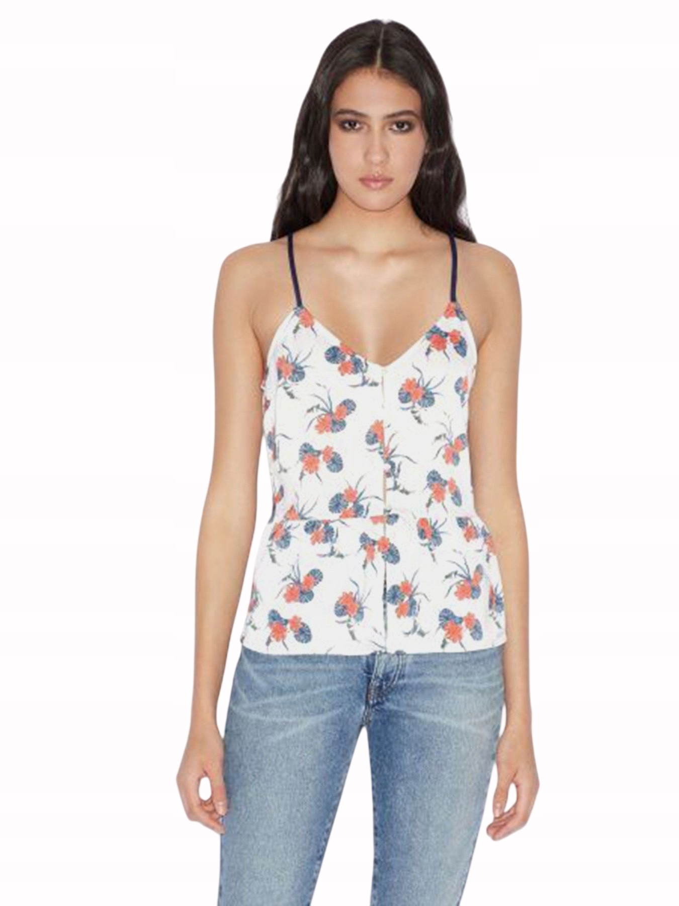 Top Armani Exchange s bílými květy 01455 L