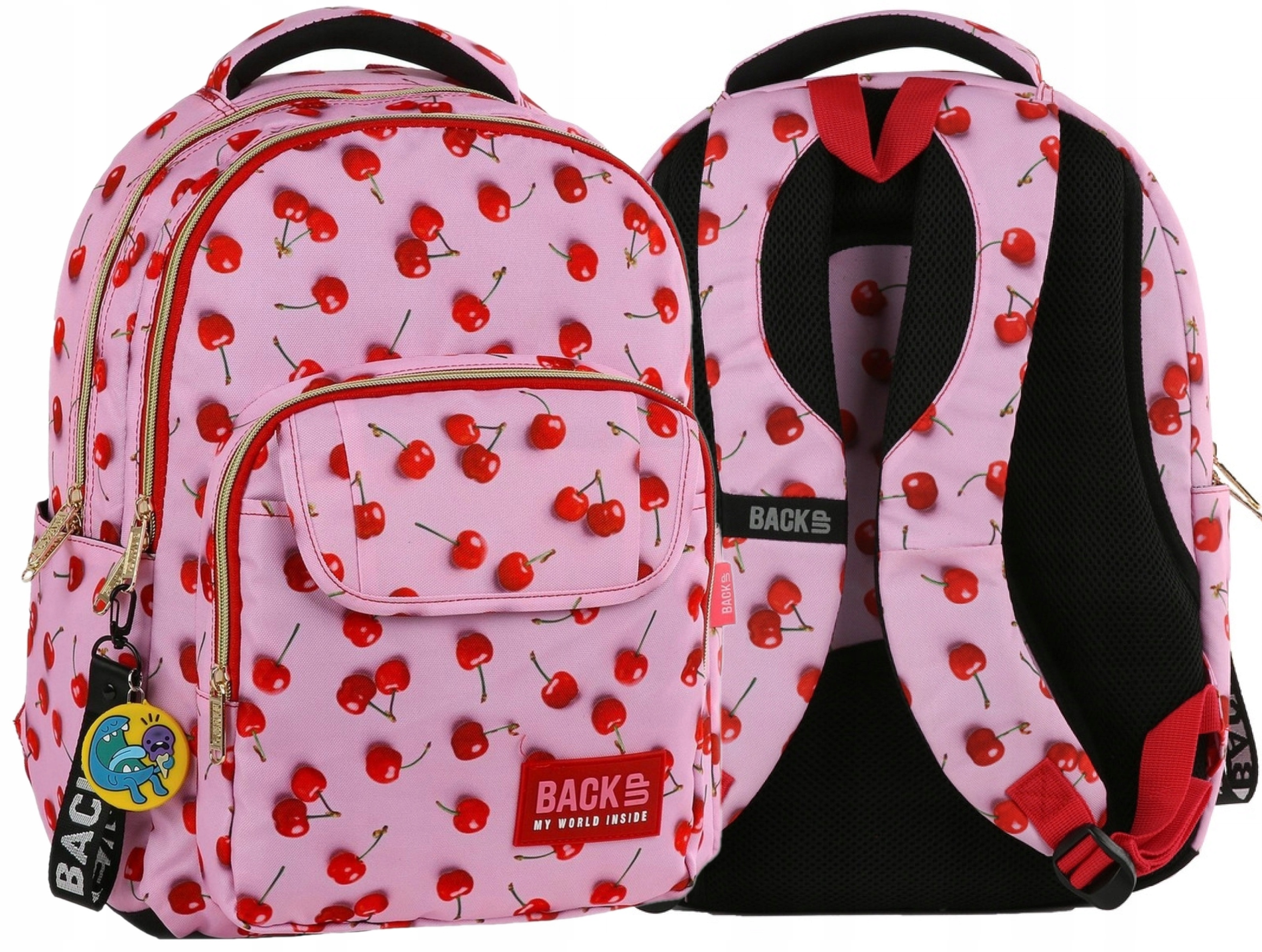 ШКОЛЬНЫЙ РЮКЗАК ВИШНЯ ВИШНЯ РЮКЗАК ДЛЯ ДЕВОЧКИ ВИШНЯ ВИШНЯ
