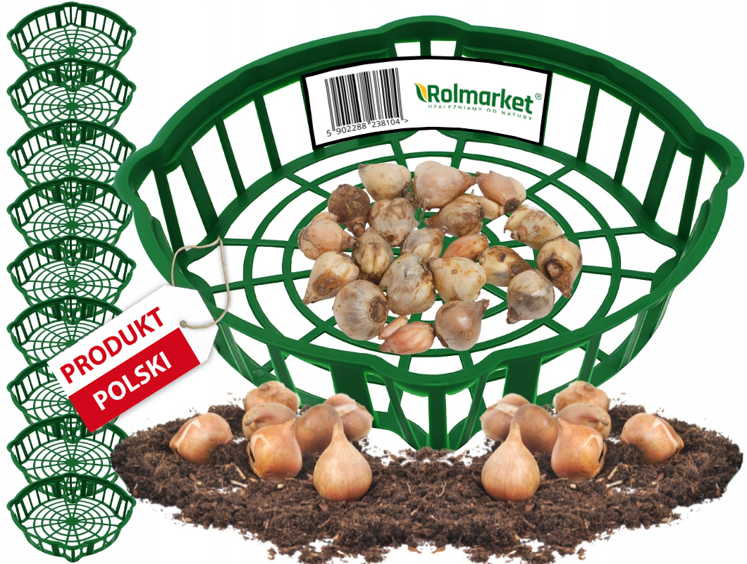 Koszyk Do Sadzenia Cebul Osłonka na Cebule 10szt 30cm Kwiatowe Koszyczki