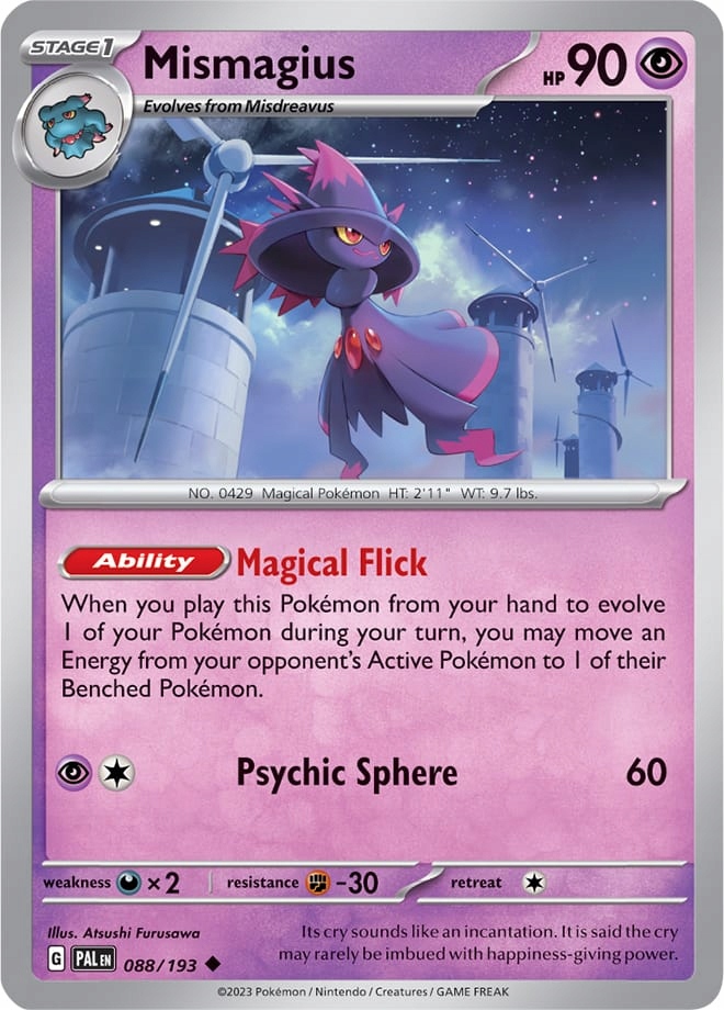 Pokemon 2x Mismagius SV02 Pal 088