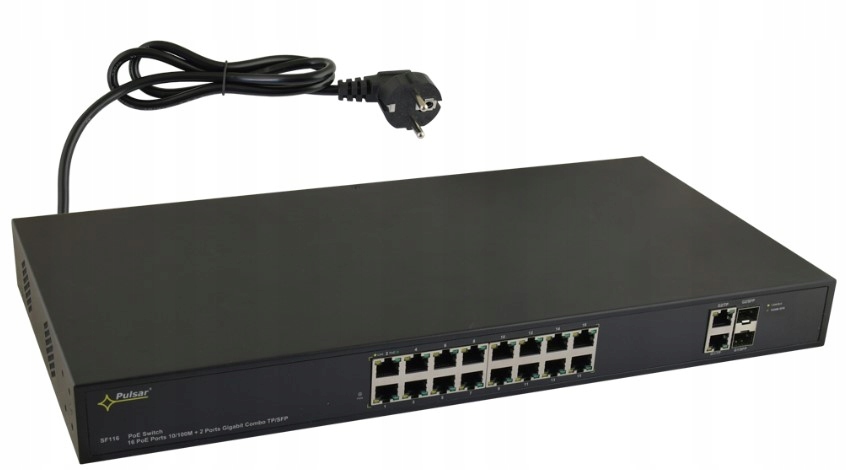 Prepínač Pulsar SF116 18-portový pre 16 Ip kamier