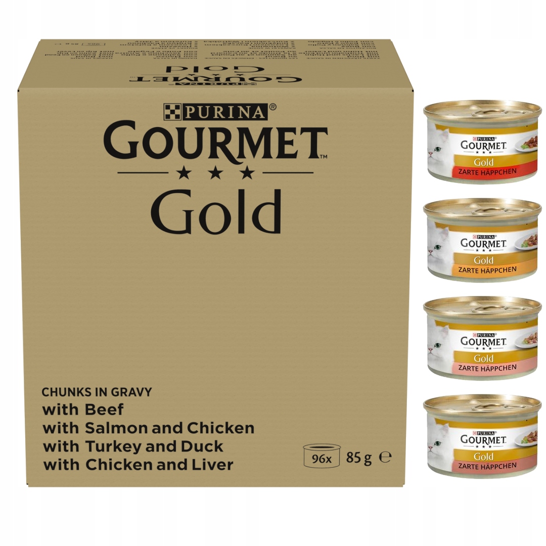 Purina Gourmet Gold 96x85g mokré krmivo pro kočky Mix Chutí v omáčce
