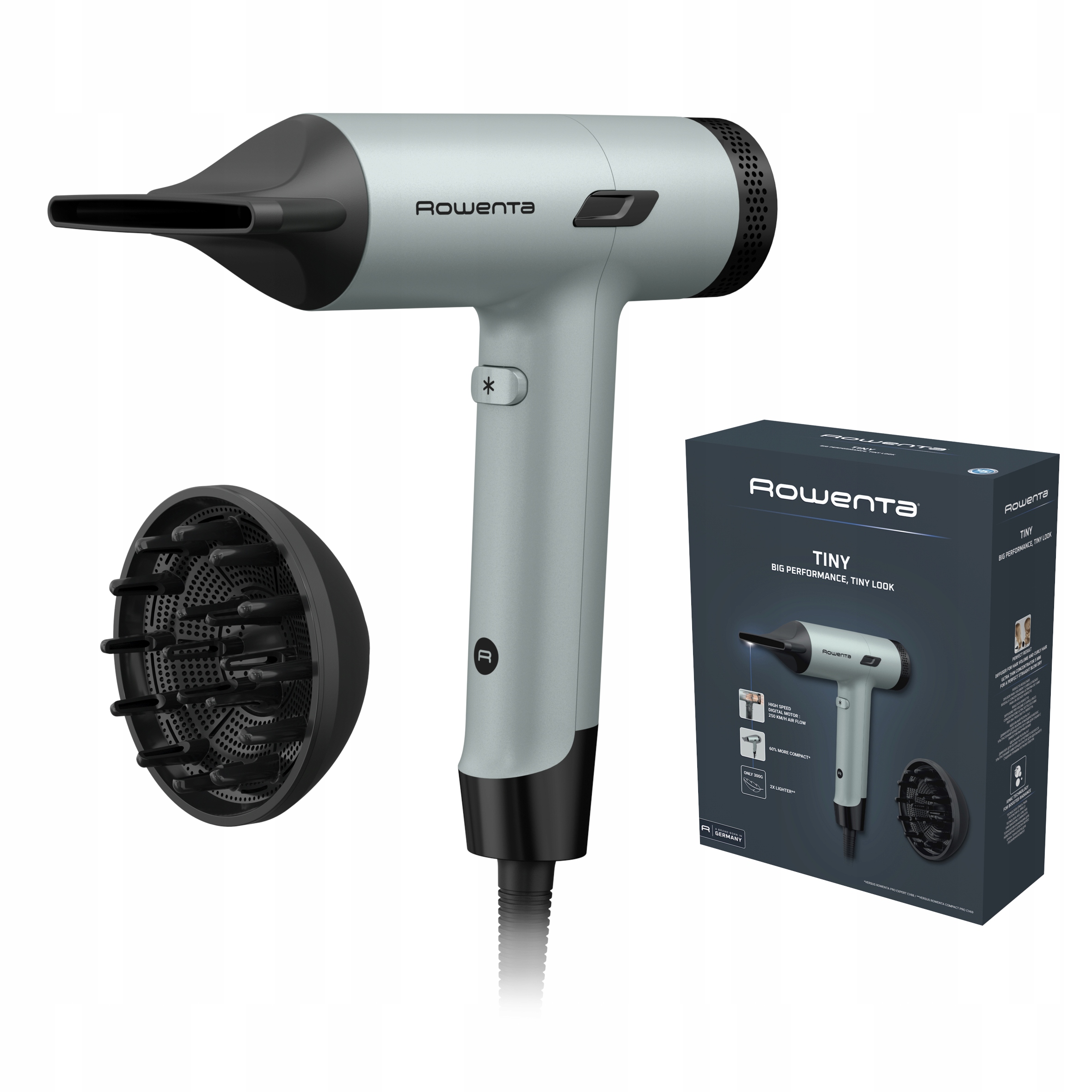 Suszarka do włosów Rowenta HY7120 1600W jonizacja dyfuzor mała