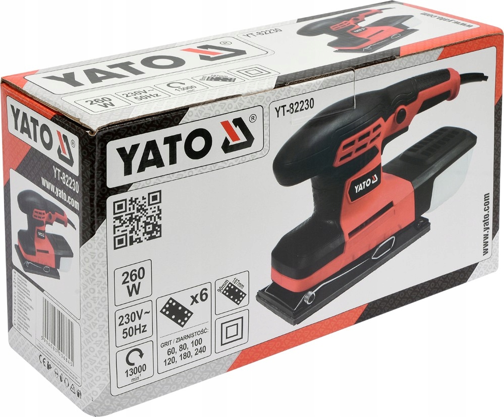 Bruska s orbitálním pohybem 260W YT-82230 Yato