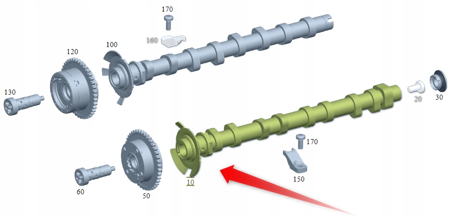 Sací Vačkový Hřídel Mercedes M274 A2740501900